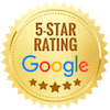 Five star badge from Google Reviews